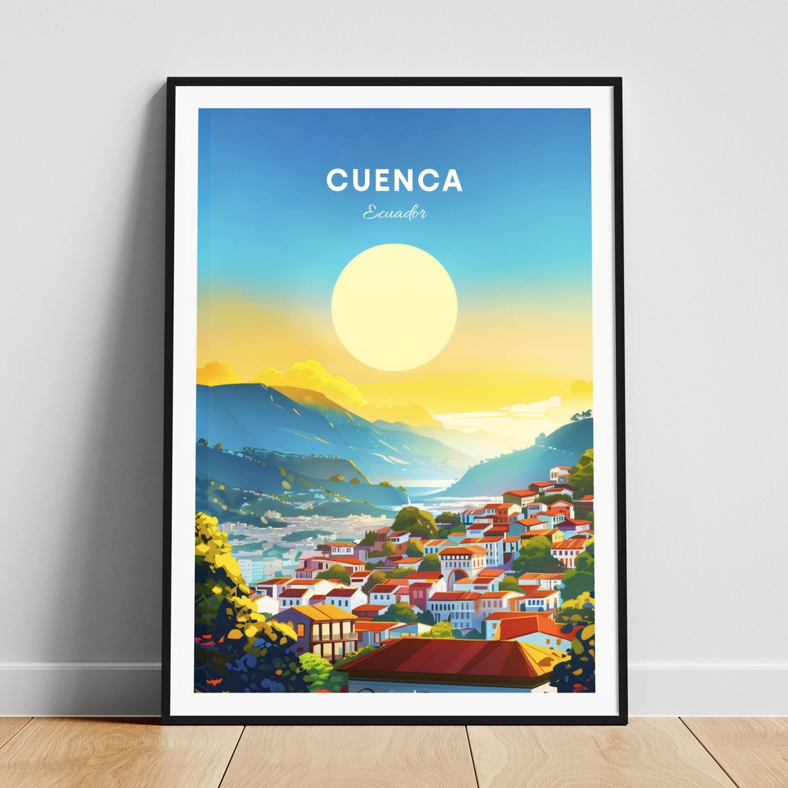 Cuenca Travel Print Ecuador Wall Art Cuenca Poster Azuay Poster Personalized Gift Poster Minimalist Poster Wedding Gift