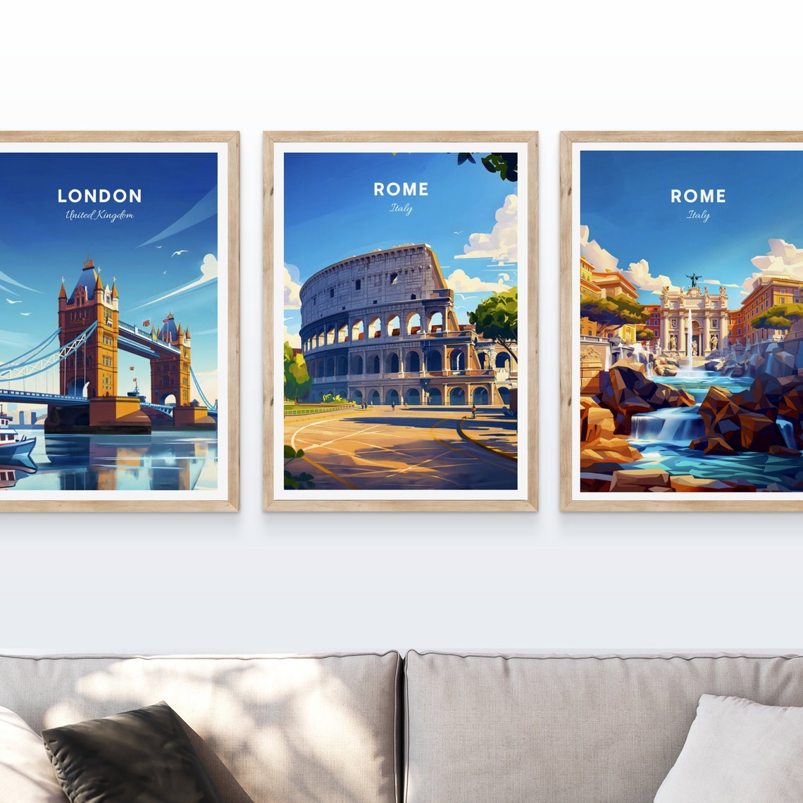 Rome Italy Colosseum Ancient Amphitheater Sunlit Plaza Travel Poster - Image 3
