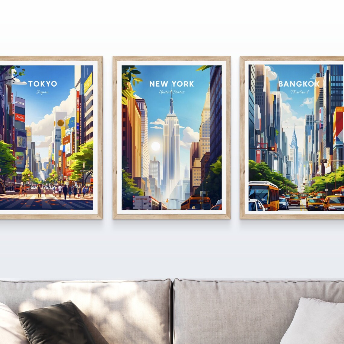 New York City Empire State Building Street View Midtown Art Poster - Image 3