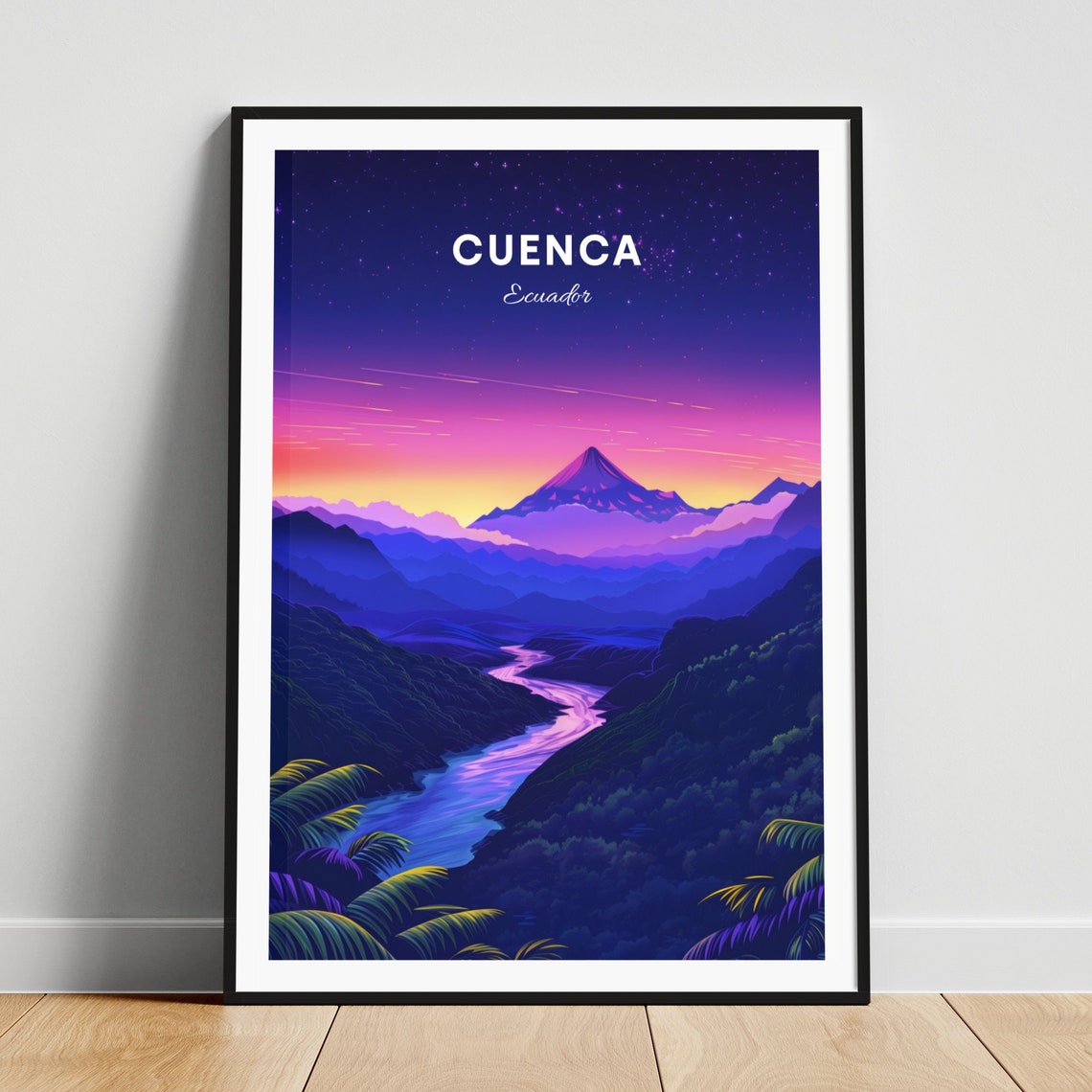 Cuenca Travel Print Ecuador Wall Art Cuenca Poster Azuay Poster Personalized Gift Poster Minimalist Poster Wedding Gift
