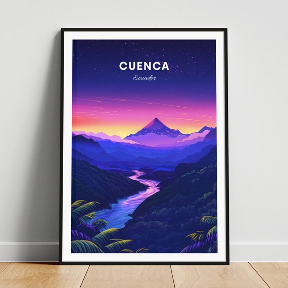 Cuenca Travel Print Ecuador Wall Art Cuenca Poster Azuay Poster Personalized Gift Poster Minimalist Poster Wedding Gift