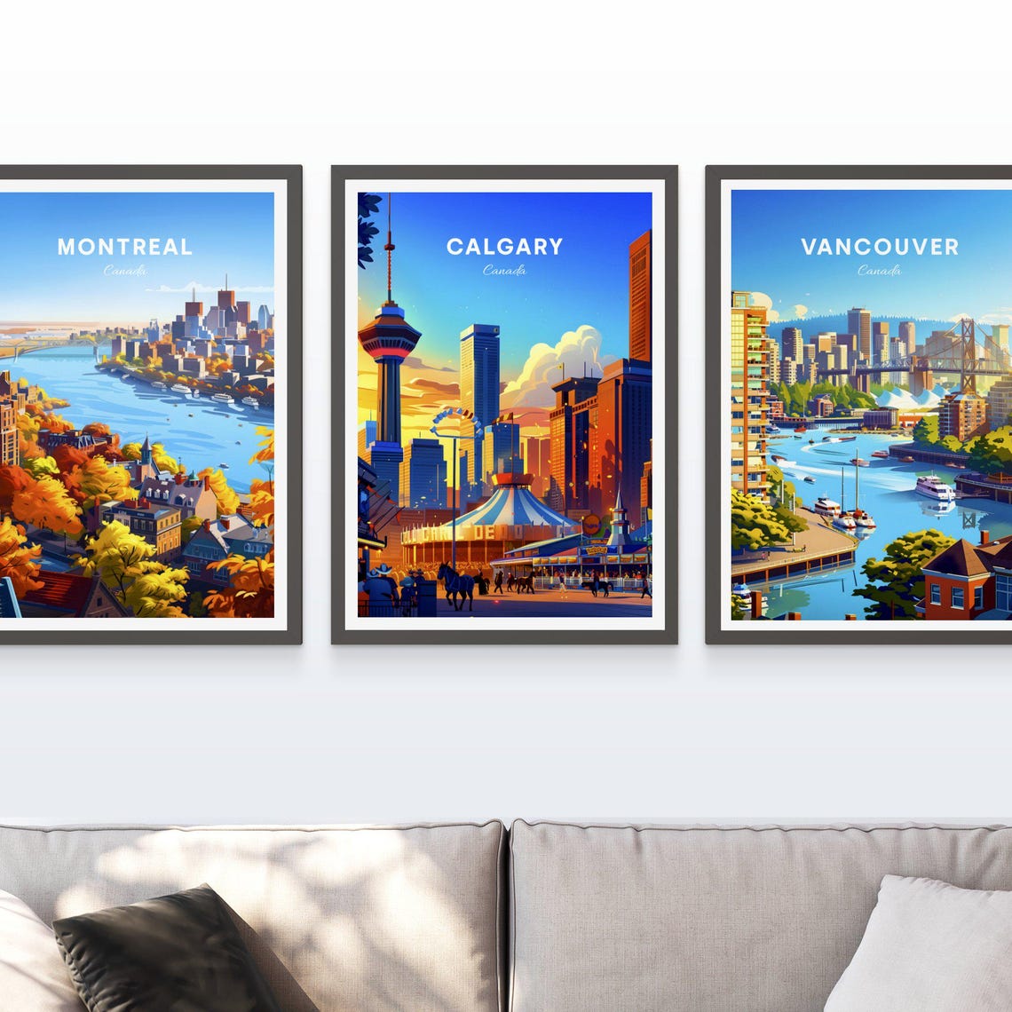 Calgary Stampede Fairgrounds with the Calgary Tower Skyline Poster - Image 4