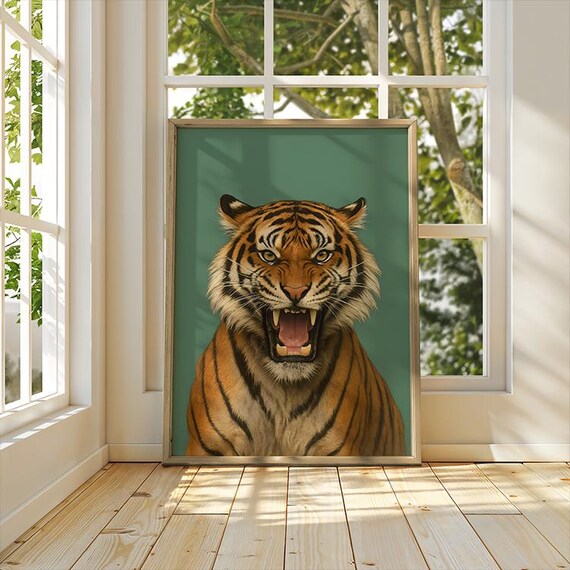 Boho Tiger Print Jungle Animal Wall Art