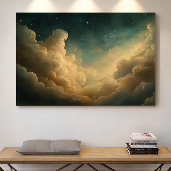 Celestial Clouds And Starlit Sky, Ethereal Decor