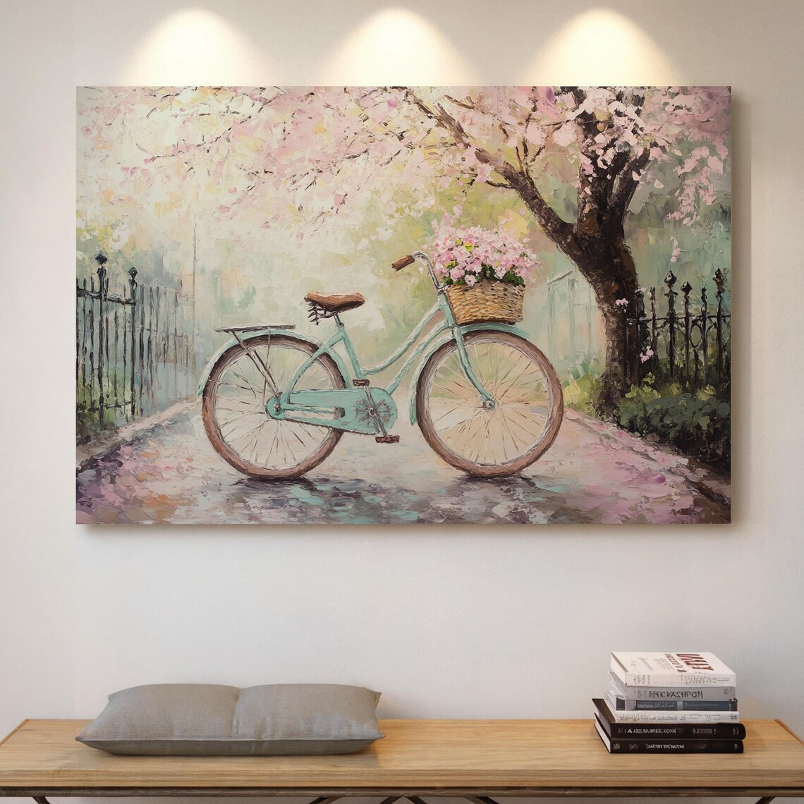 Vintage Bicycle, Romantic Spring Scene With Flowers