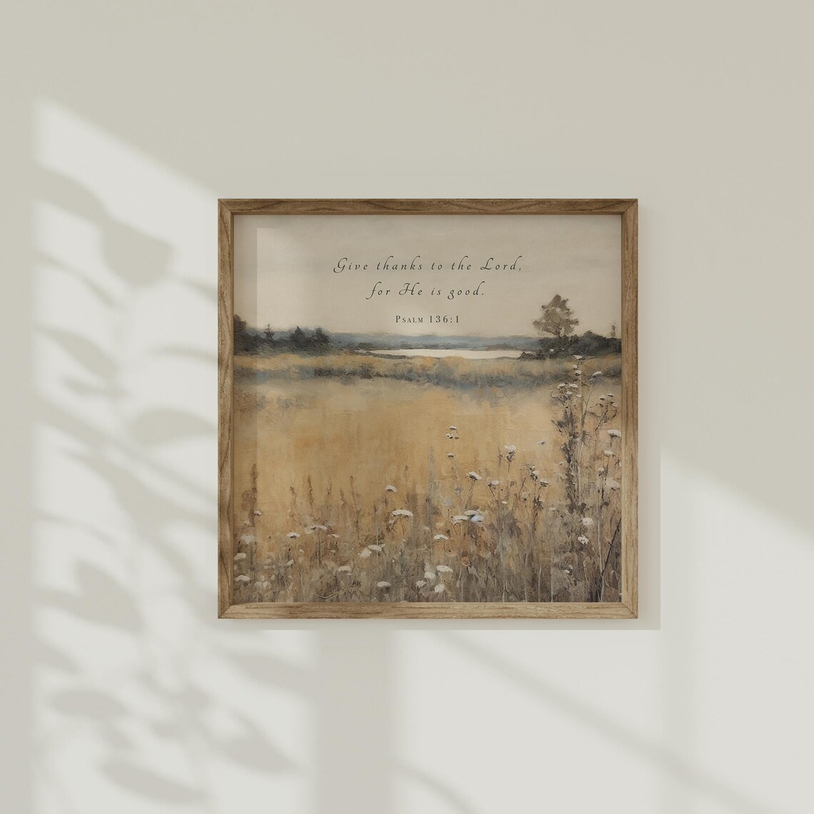 Psalm 136 Fall Landscape Poster, Farmhouse Decor - Image 2