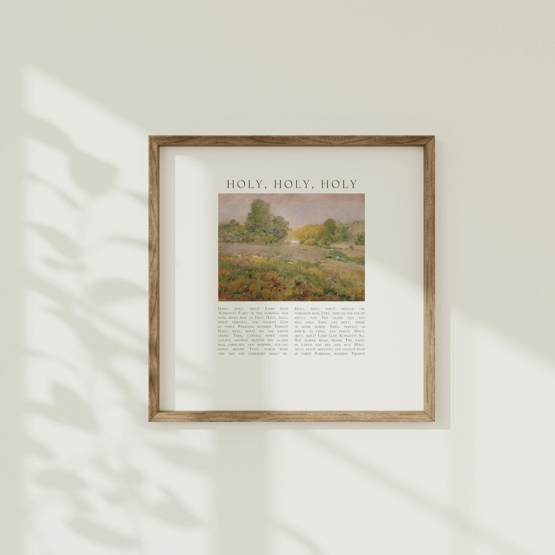Holy Holy Holy Hymn Impressionist River Landscape Worship Poster - Image 4