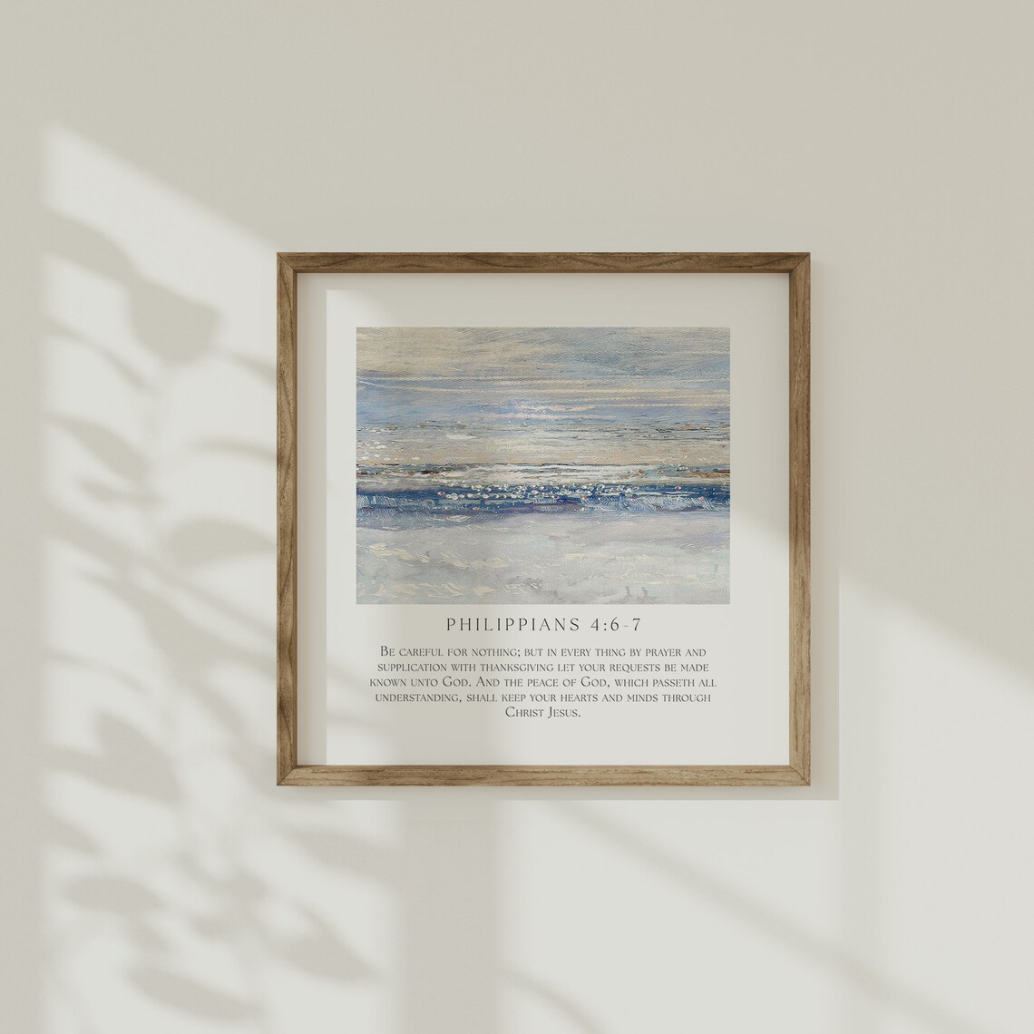 Philippians 4:6-7 Ocean Landscape Art Print - Image 5