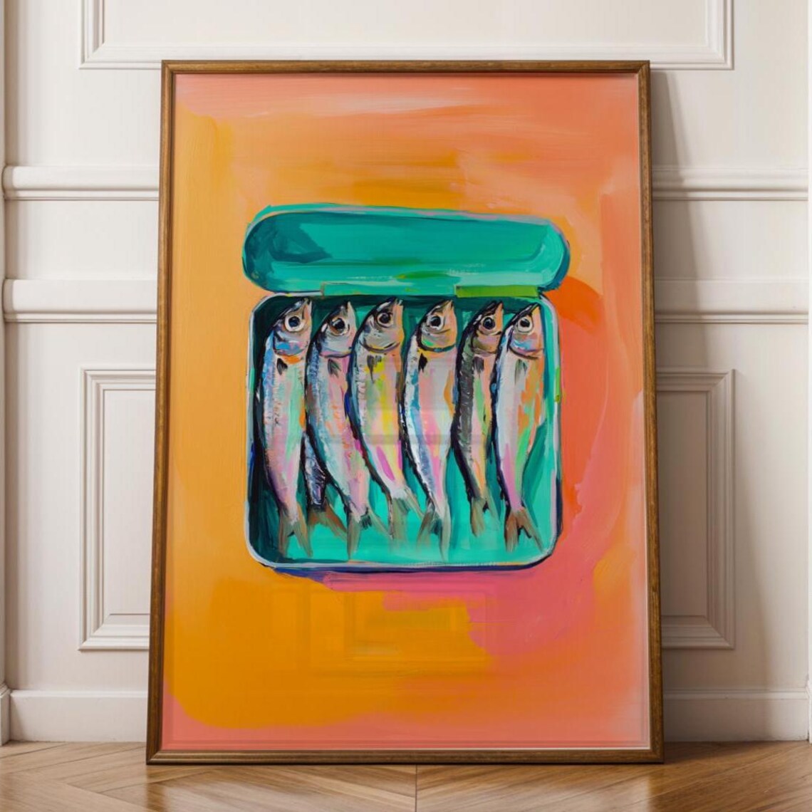 Sardines Retro Food Vintage Fish Art Print