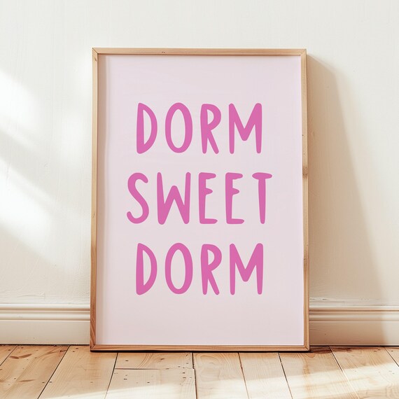 Pink Dorm Posters College Wall Art Decor Girl Prints Preppy Trendy