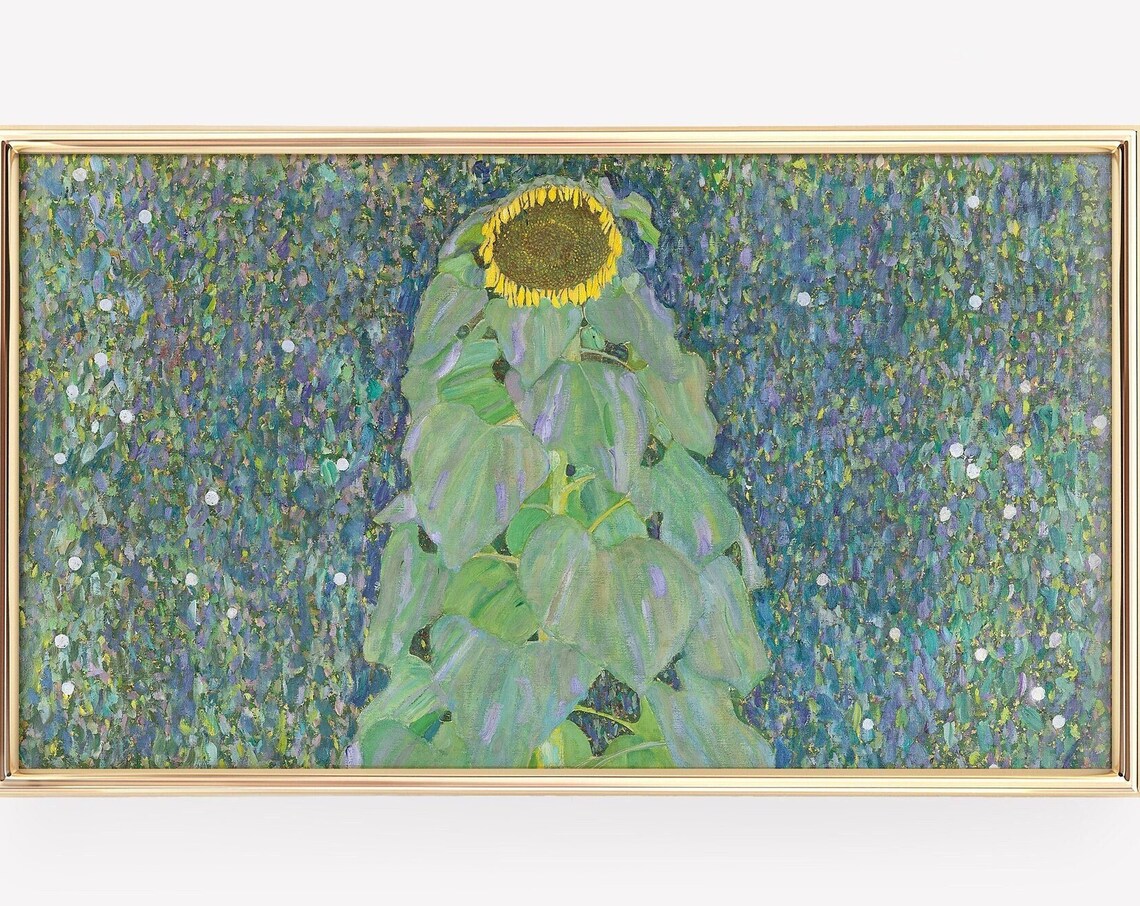 Famous Klimt Sunflower Tall Bloom Art Nouveau Classic Poster - Image 2