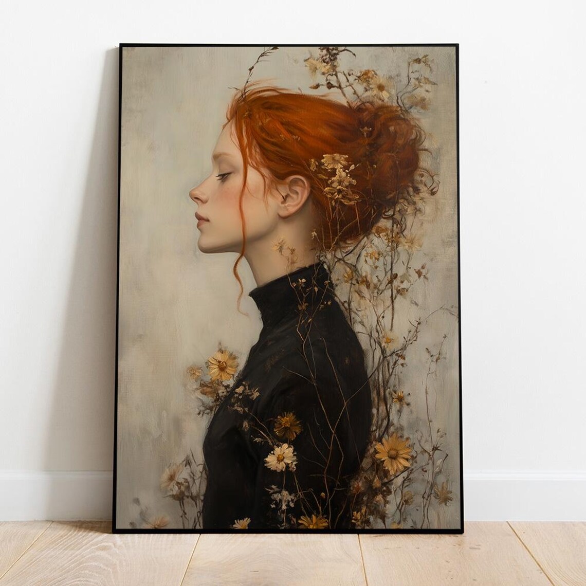 Vintage Lady Portrait, Victorian Aesthetic Art Print