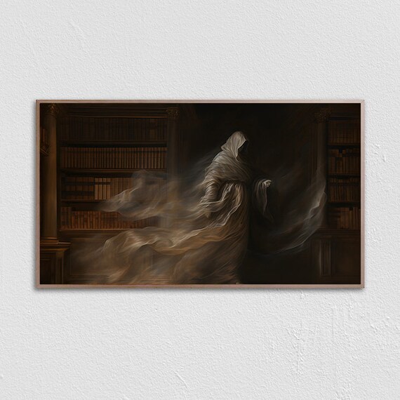 Moody Ghost Frame Tv Art Ghost Painting Halloween Frame Tv Art Gothic Art For Tv Art For Frame Tv Frame