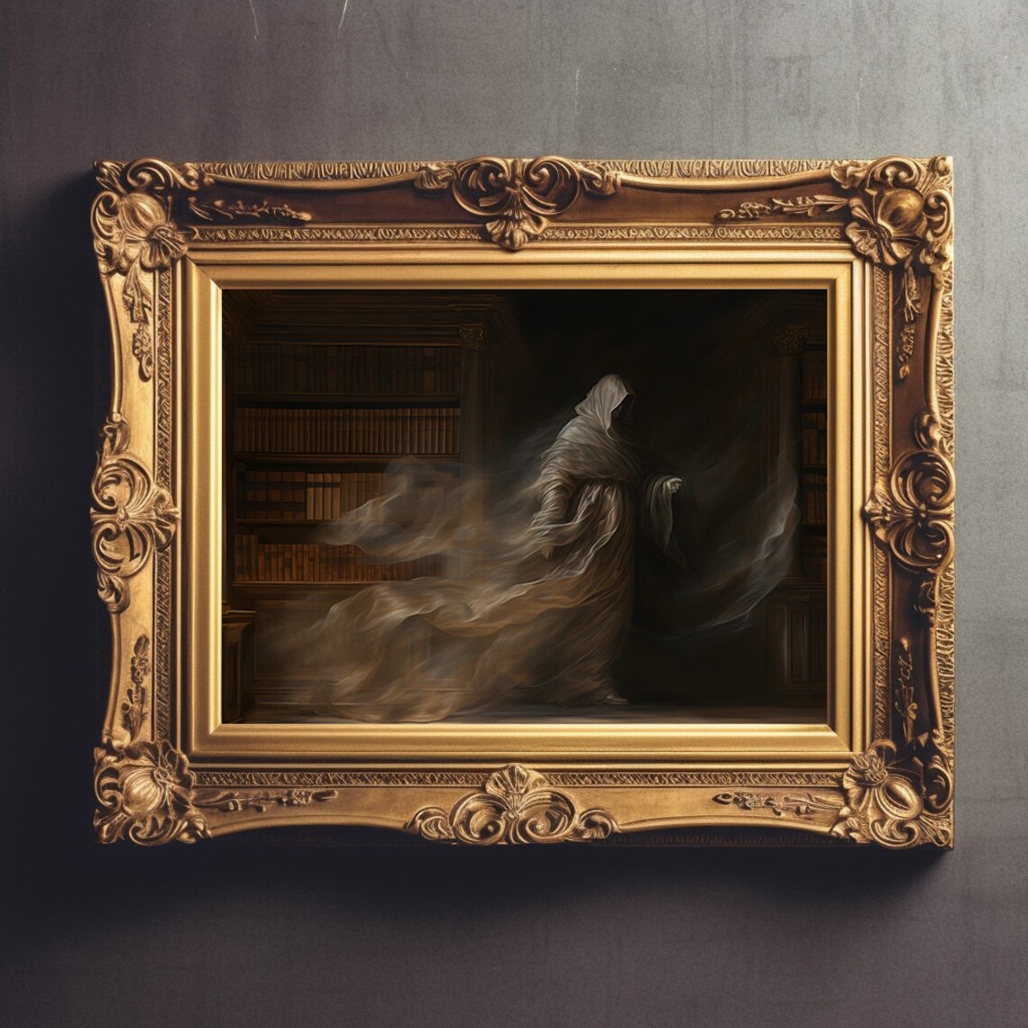 Moody Ghost Painting Halloween Art Print - Image 2