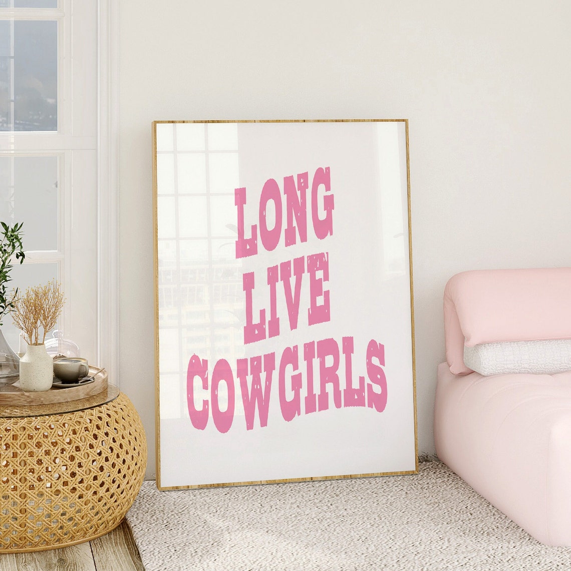 Long Live Cowgirls Wall Art Print Trendy Cowgirl Wall Art Cowgirl Coastal Pink Western Inspired Wall Art Trendy College Gallery Wall Art - Image 5