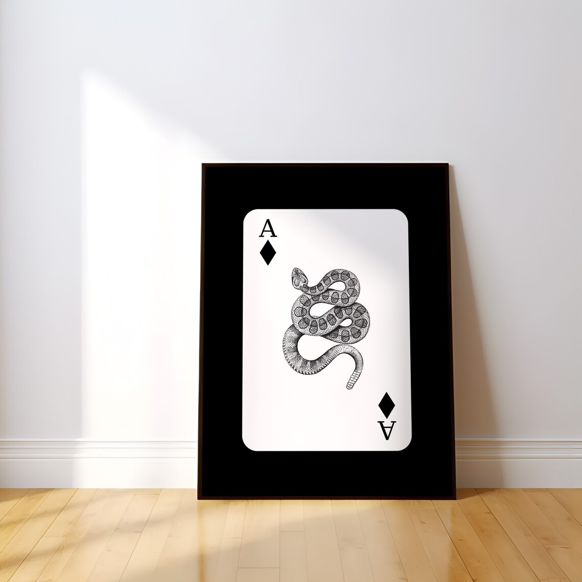 Western Gothic Snake Playing Card Art Print - Image 4