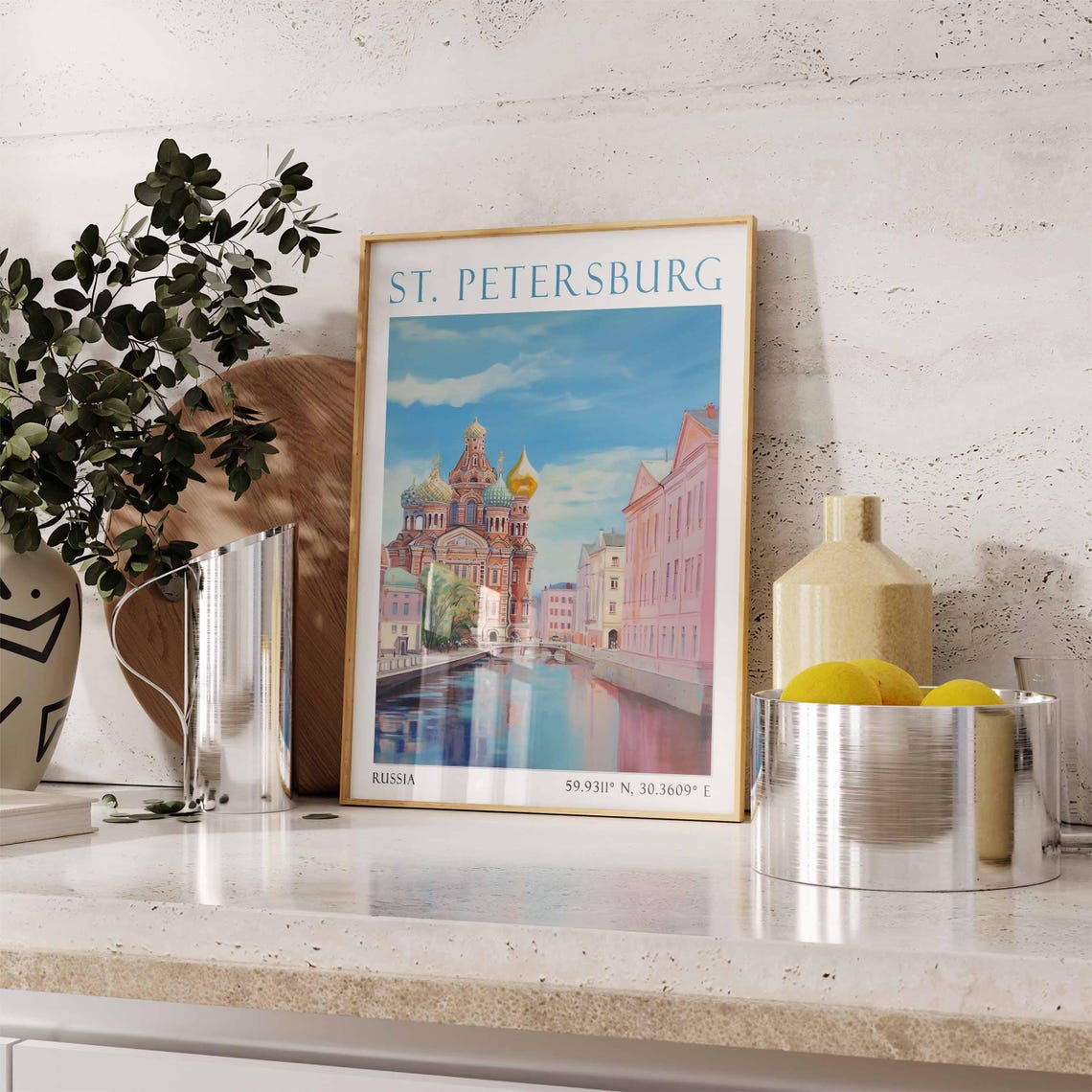 Stpetersburg Travel Poster Russia Travel Print Stpetersburg Home Decor Stpetersburg Print - Image 3