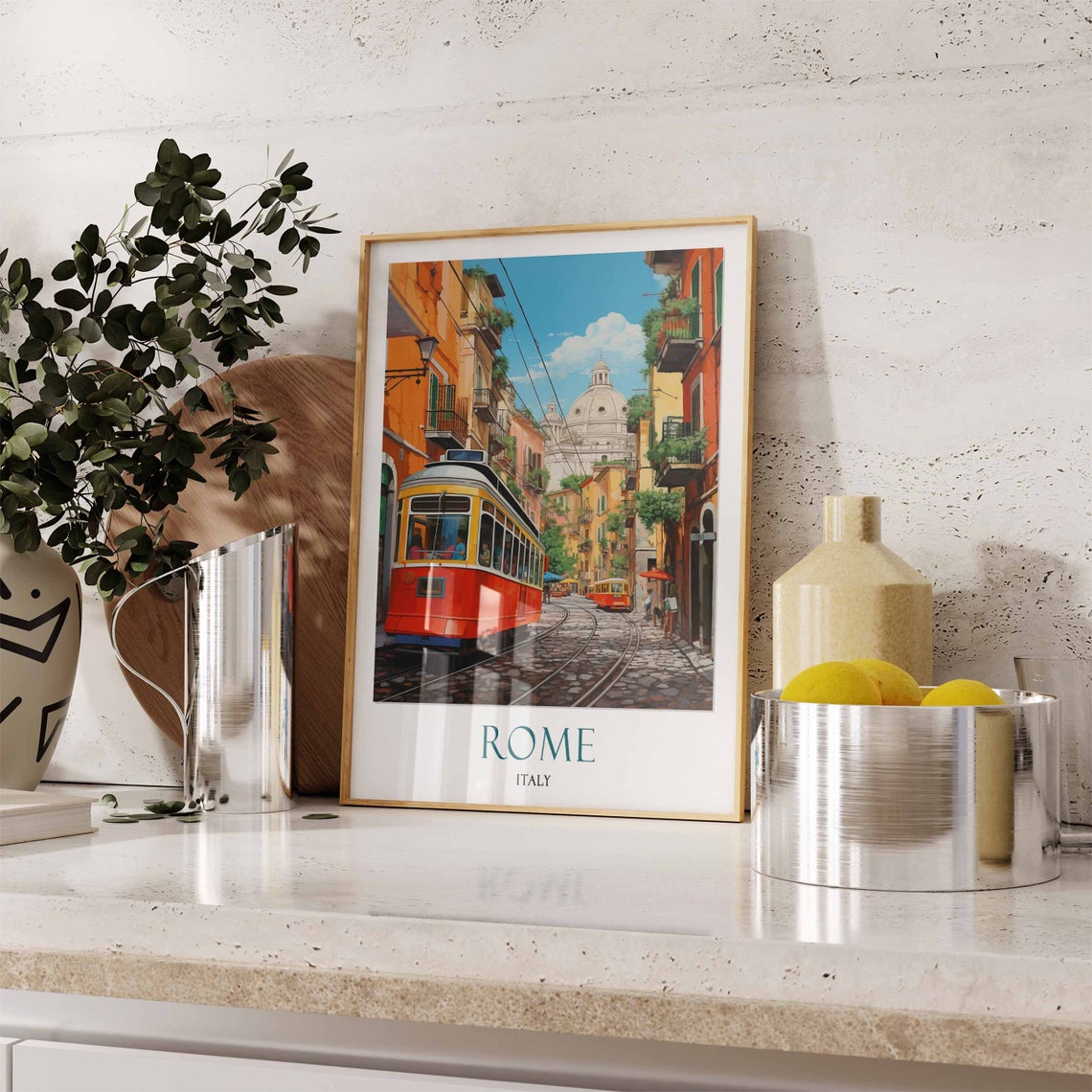 Rome Travel Print Rome Travel Poster Italy Wall Art Italy Travel Decor Rome Wall Art Rome Travel Gift Rome Art Print Italian Decor - Image 3