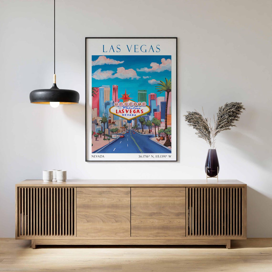 Las Vegas Sign Print Las Vegas Wall Art Las Vegas Poster Las Vegas Art Vegas Print Vegas Vintage Poster - Image 2