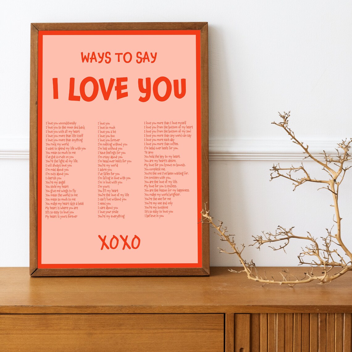 I Love You Typography, Retro Boho Decor - Image 5