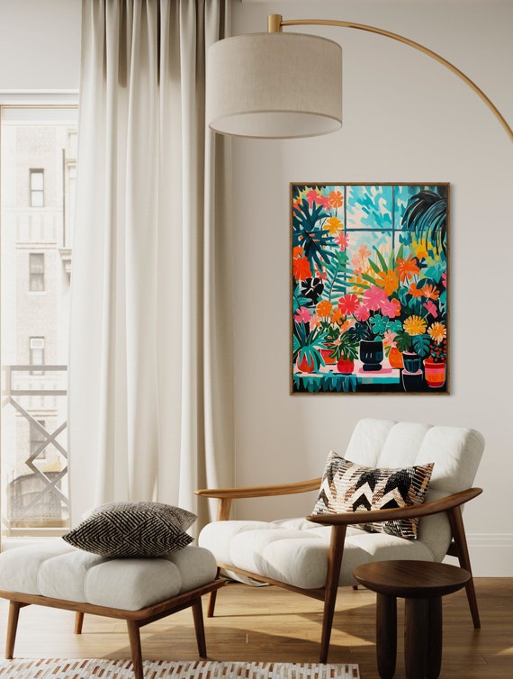 Flower Shop Print, Matisse Vintage Floral Decor