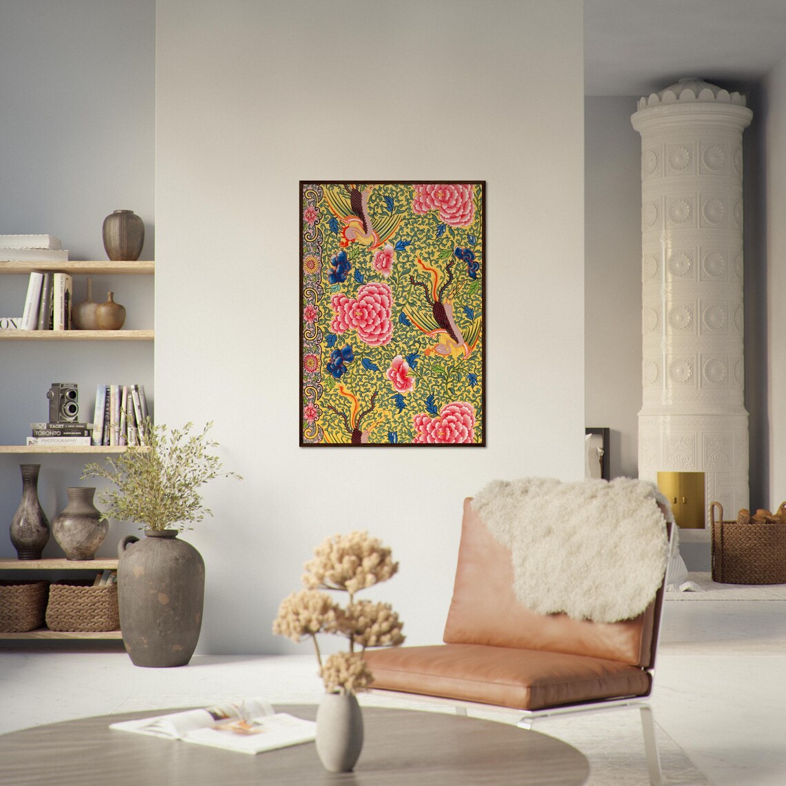 Japanese Flower Wall Art Decor, Vintage Boho Print - Image 4