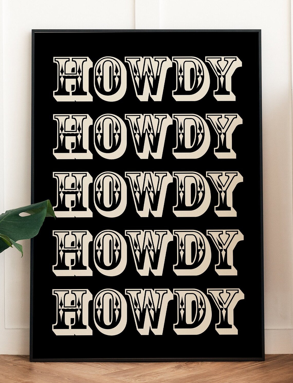 Howdy Typography Western Decor, Southwestern Poster - Image 2