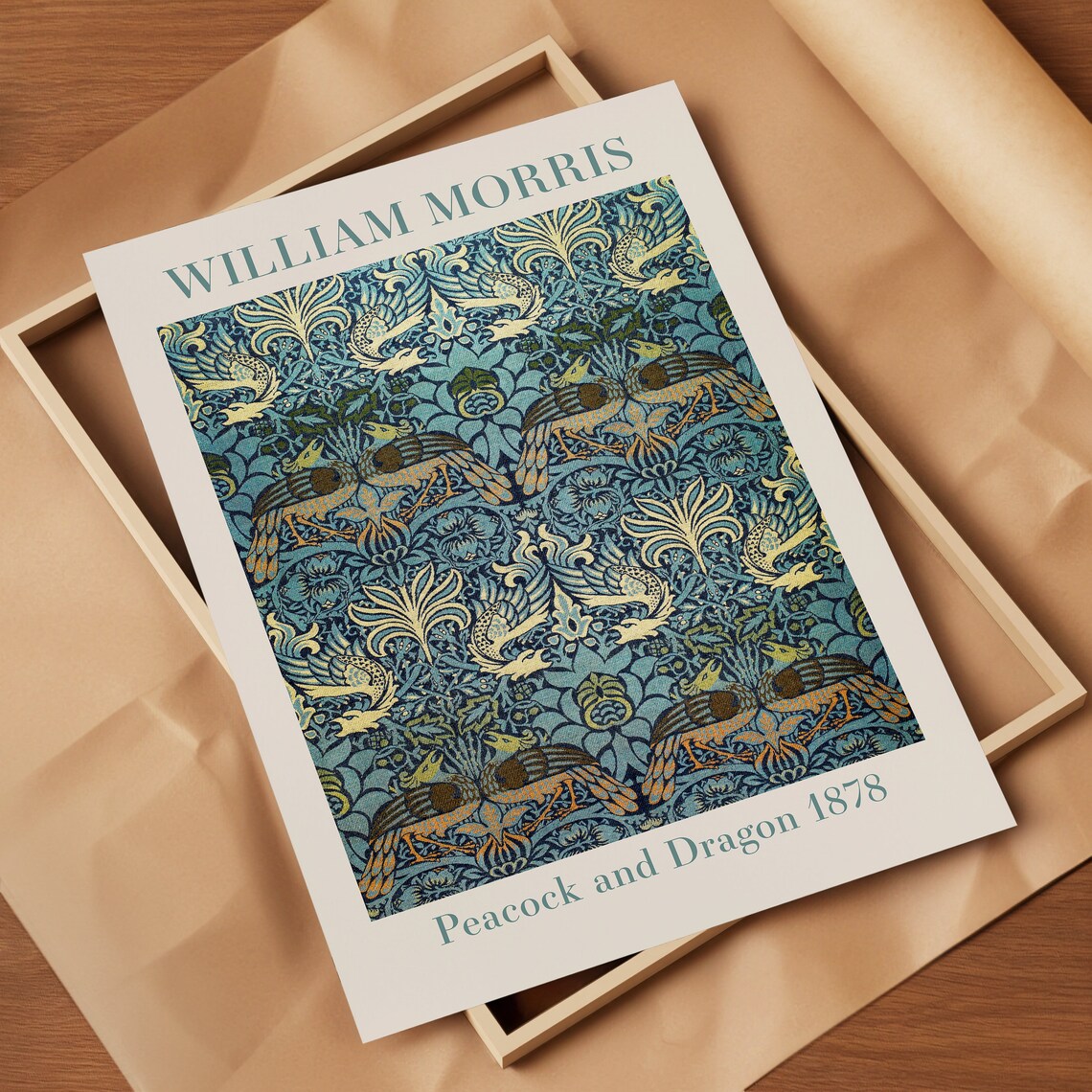 William Morris Peacock And Dragon, Botanical Art Print - Image 4