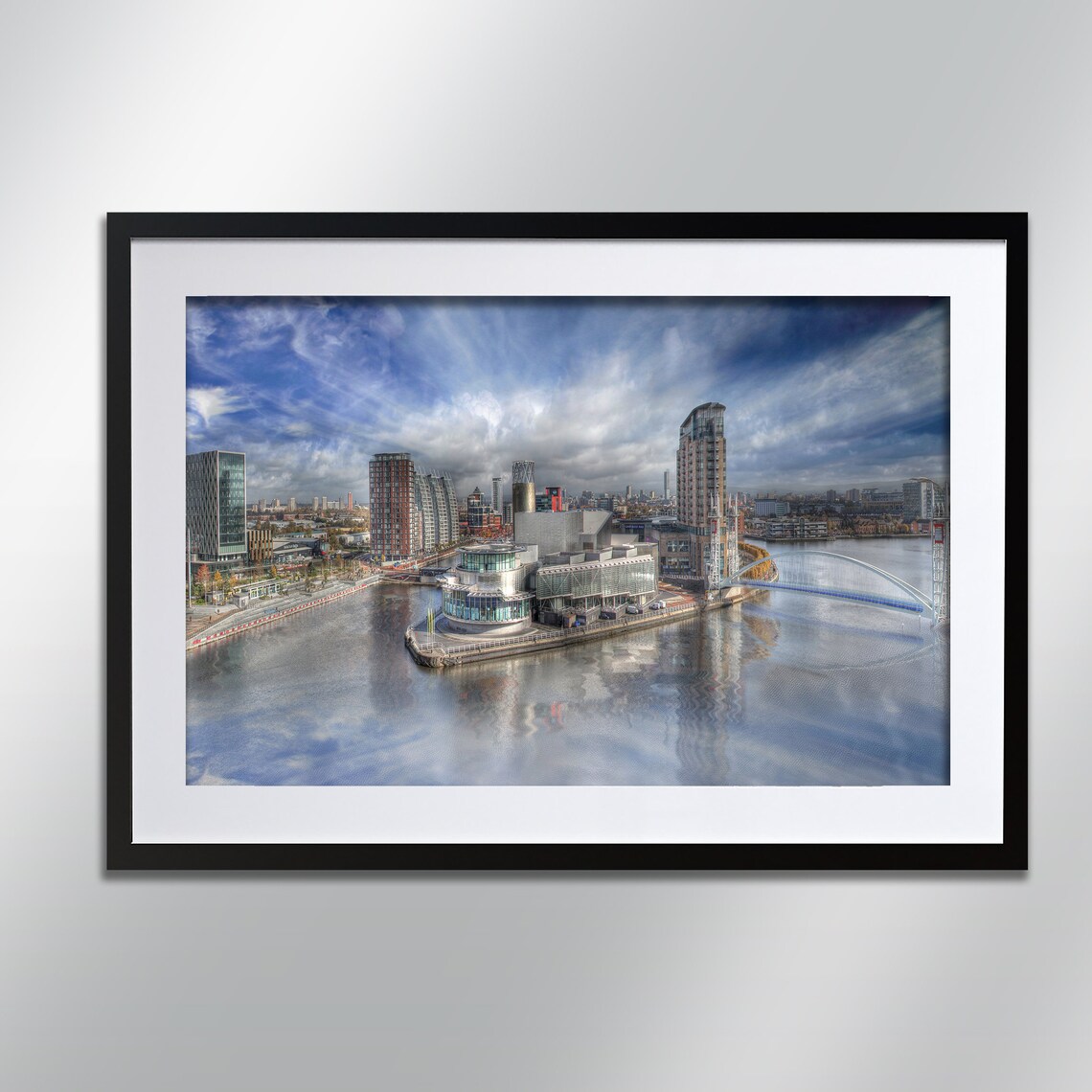 Salford Media City Signed Art Print, Cityscape Photography