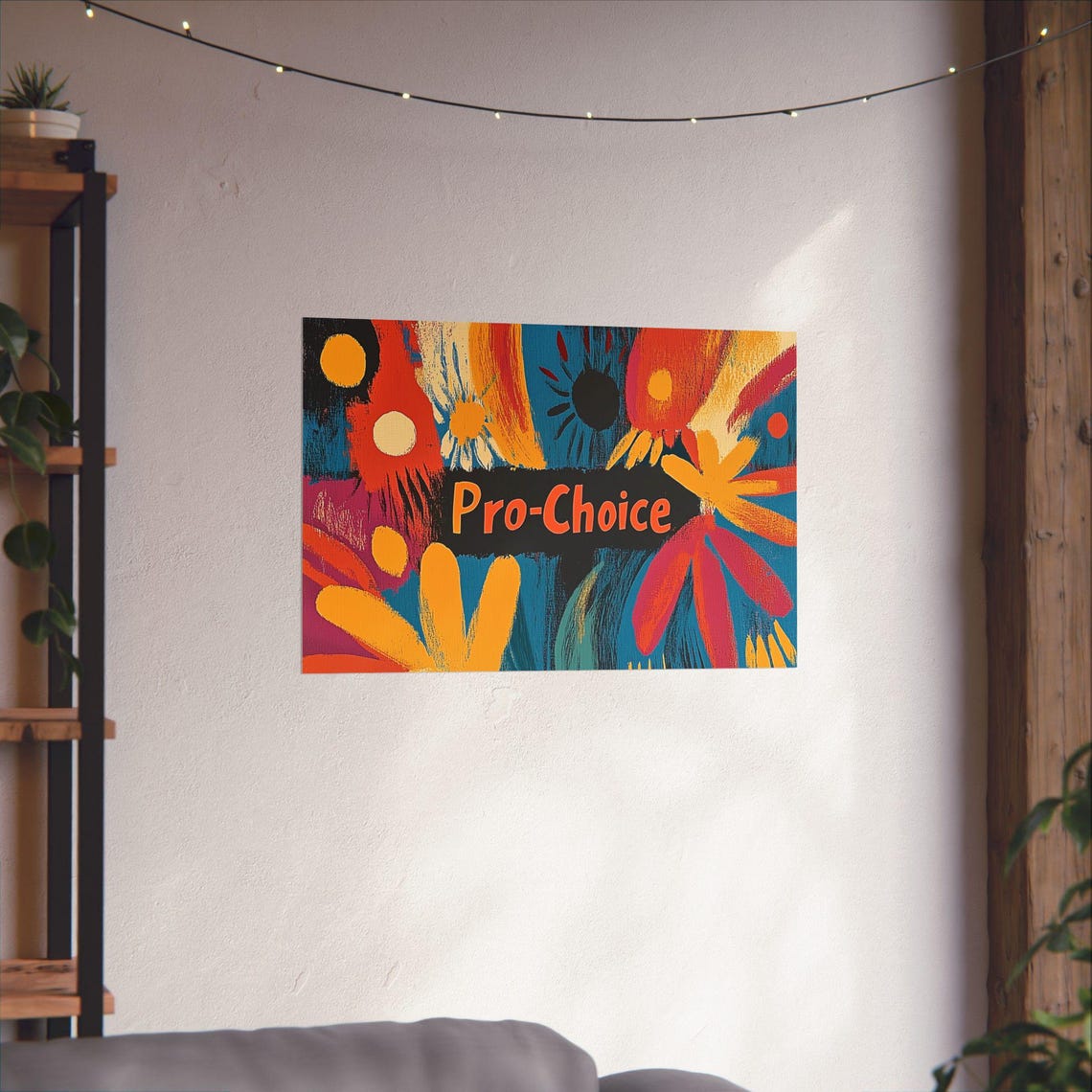 Pro Choice Abstract Floral Burst Vivid Bold Statement Poster - Image 4