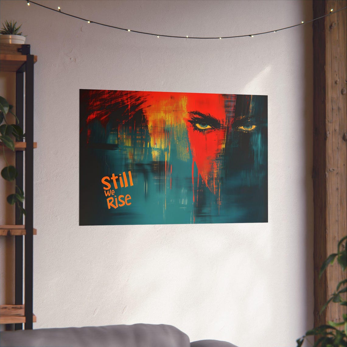 Still We Rise Intense Eyes Impressionist Portrait Art Poster - Image 3