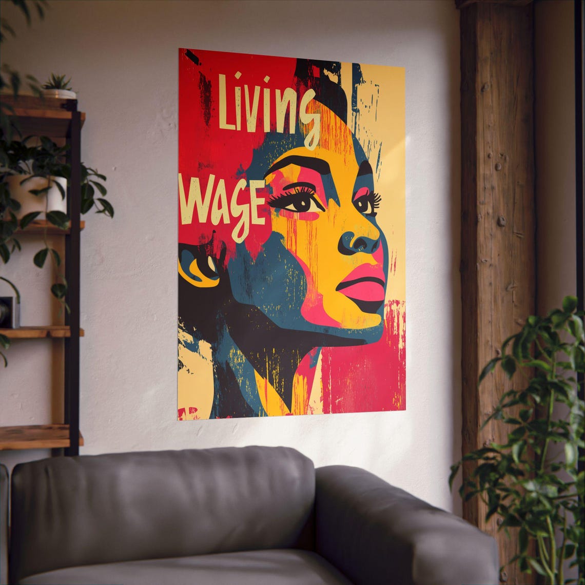 Living Wage Pop Art Portrait Fair Labor Rights Statement Poster - Image 2
