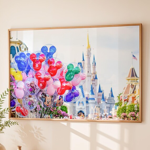 Balloons On Main Street Wall Art Disney Print Magic Kingdom Wdw