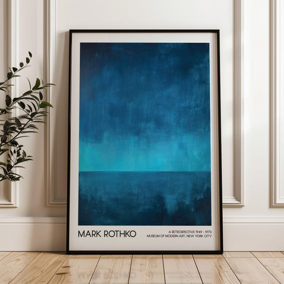 Mark Rothko Art Poster Abstract Wall Living Room Decor Modern Exhibition Home