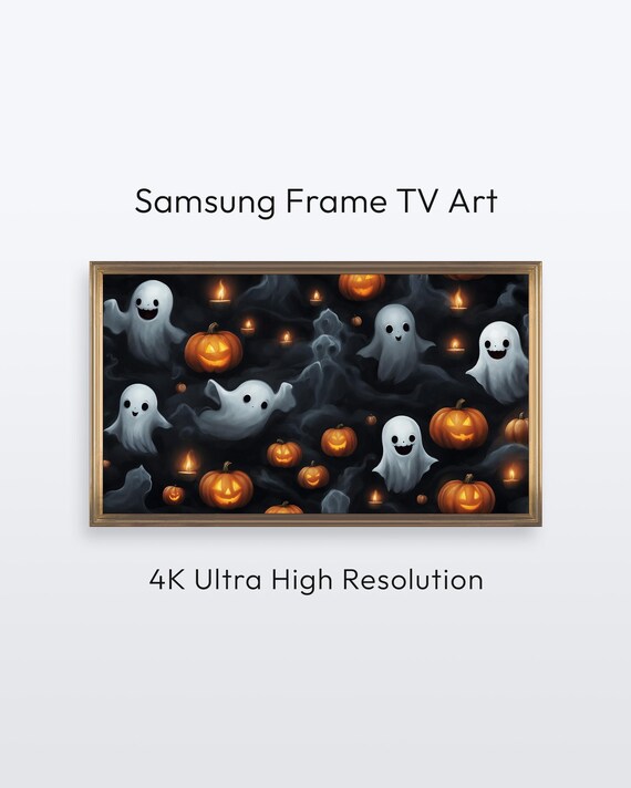 Halloween Ghosts Pumpkins Art For Samsung Frame Tv 4k Print