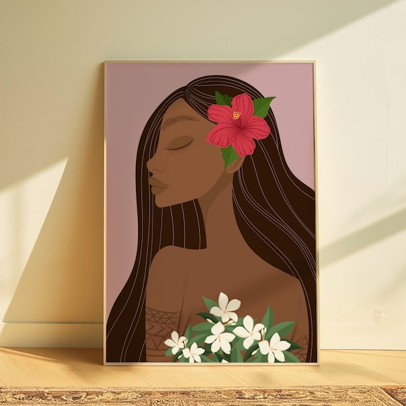 Filipina Woman With Sampaguita Art Pinoy Printable Poster Filipino Friend Gift Wall Home And Living Room Decor Philippines Heritage