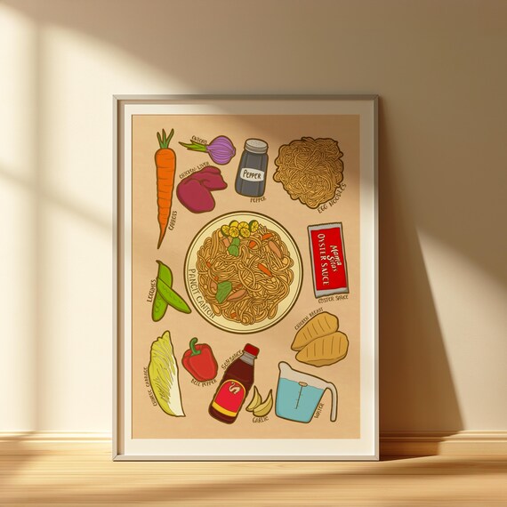 Satin Poster Pancit Canton Filipino Food Wall Art Decor Pinoy Philippines Home Kitchen Tradition Prints