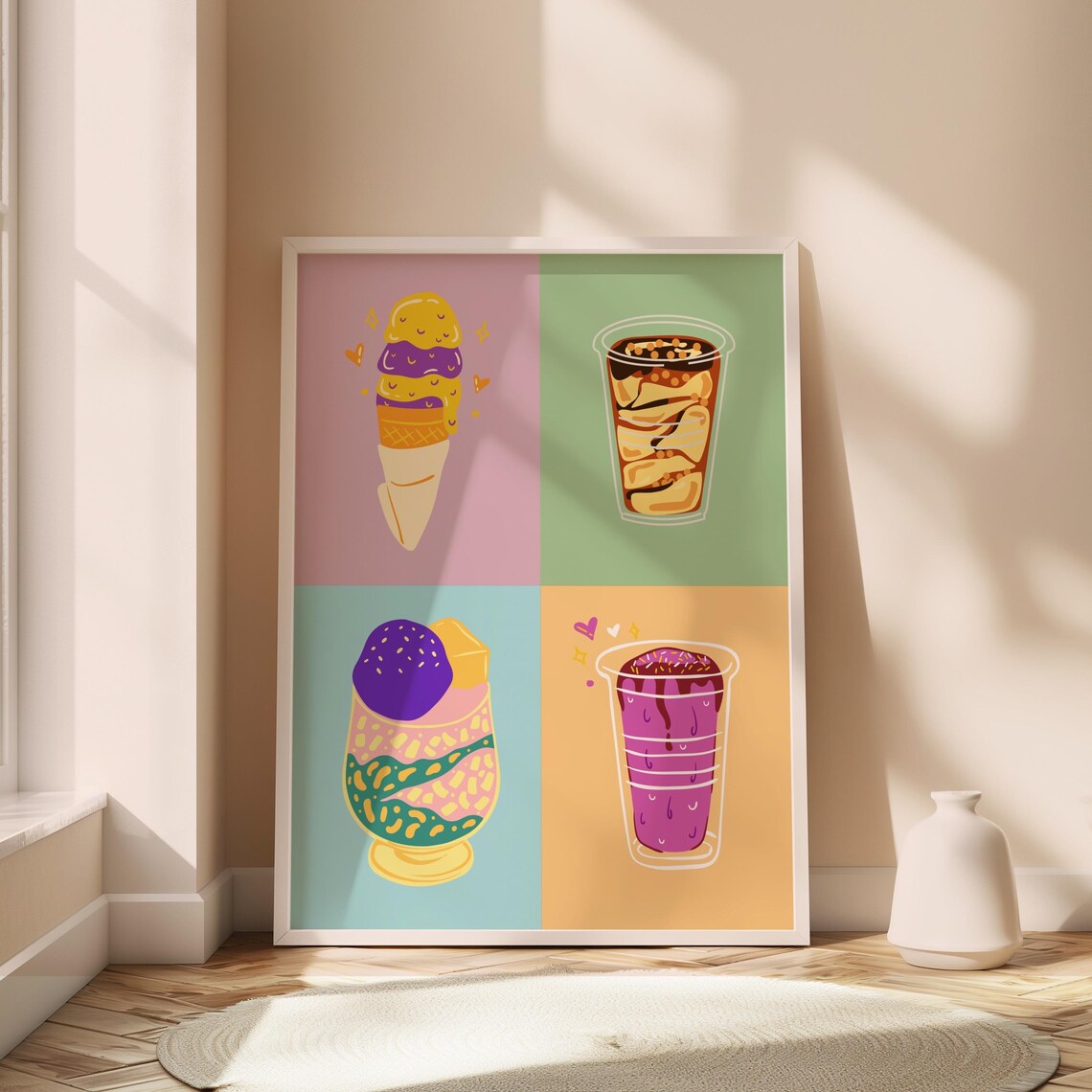 Filipino Sweet Street Food Poster, Retro Pinoy Kitchen Decor