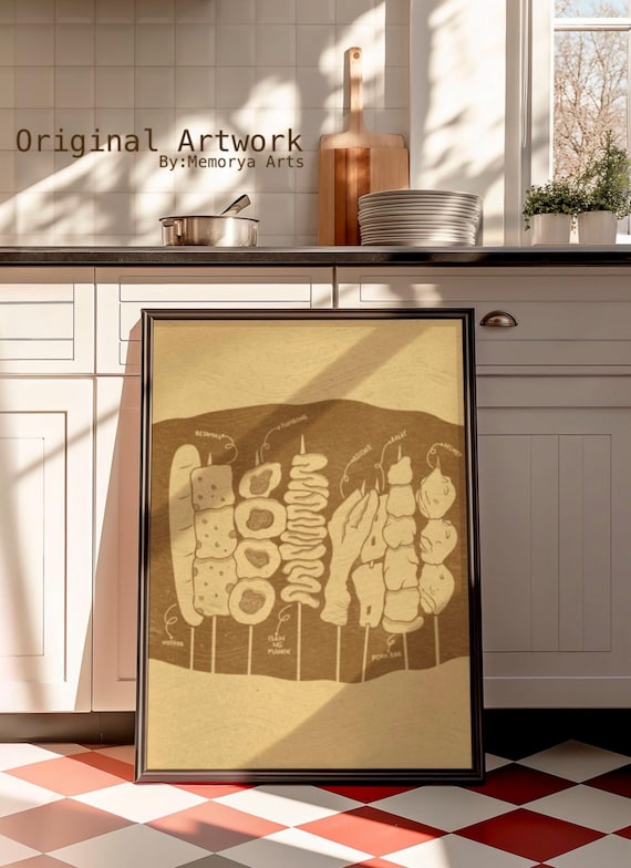 Filipino Street Food Bbq Printable Wall Art Ihaw Decor Home Kitchen Philippines Tradition And Culturepinoy Unique Gift