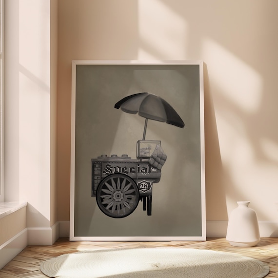 Dirty Ice Cream Sorbetes Cart Poster Philippines Printable Wall Art Decor Pinoy Home Living Room Kitchen Illustration Digital Download