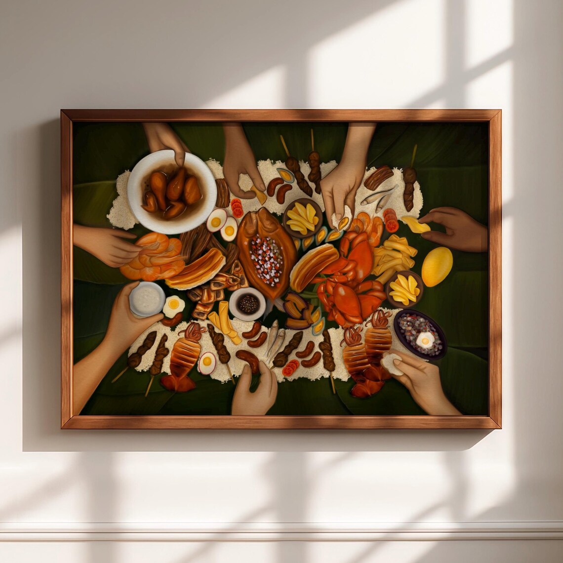 Filipino Kamayan Feast, Salo Culture Art Print