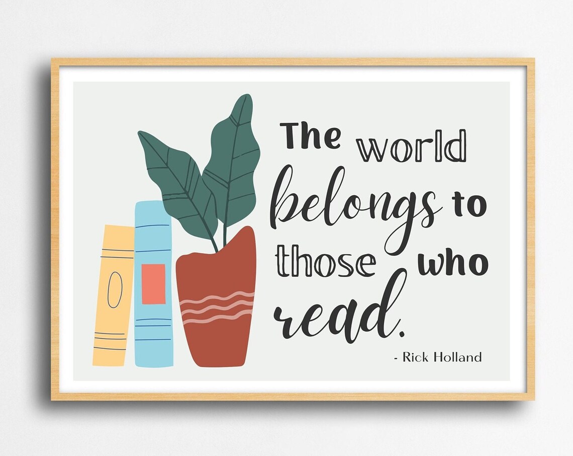 The World Belongs to Those Who Read Boho Poster