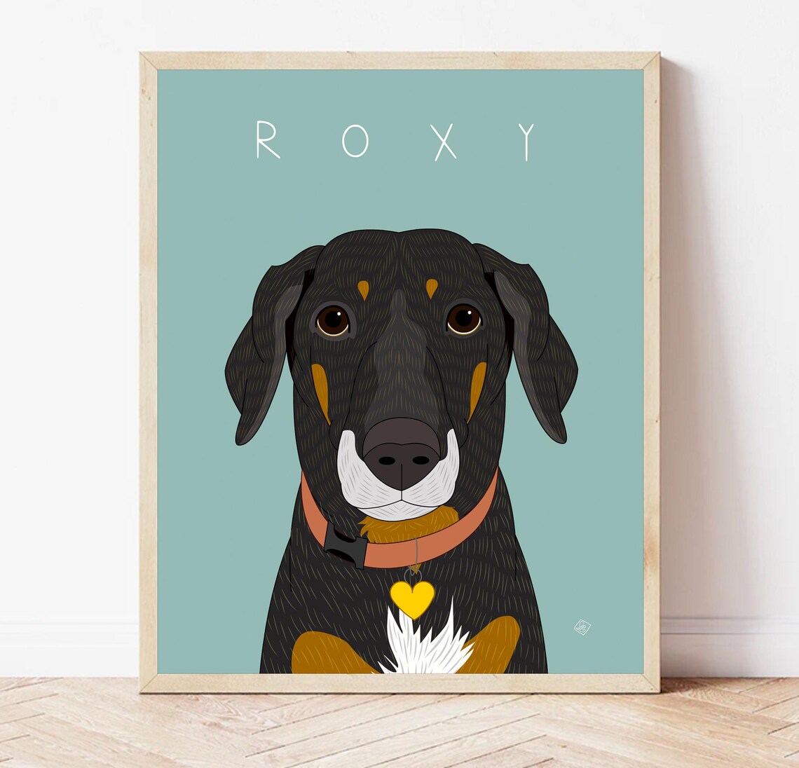 Whimsical Pet Portrait, Personalized Dog Art Print - Image 4