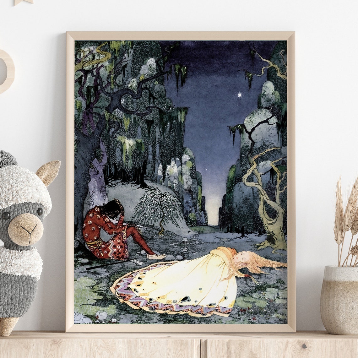 Virginia Frances Sterrett Sleeping Beauty Dark Forest Fairy Tale Print