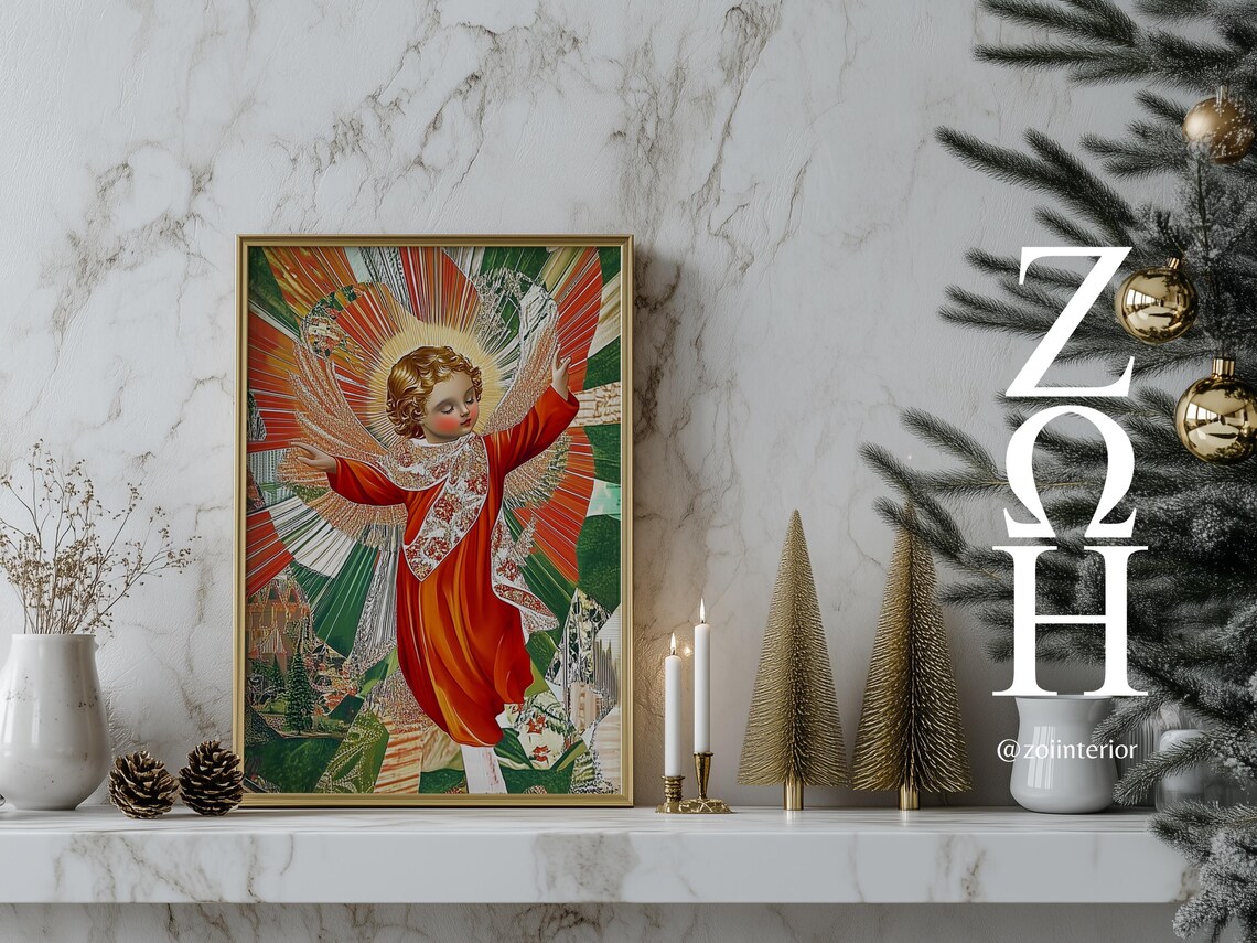 Christkind Angel Child Vintage Christmas Religious Art Poster - Image 2