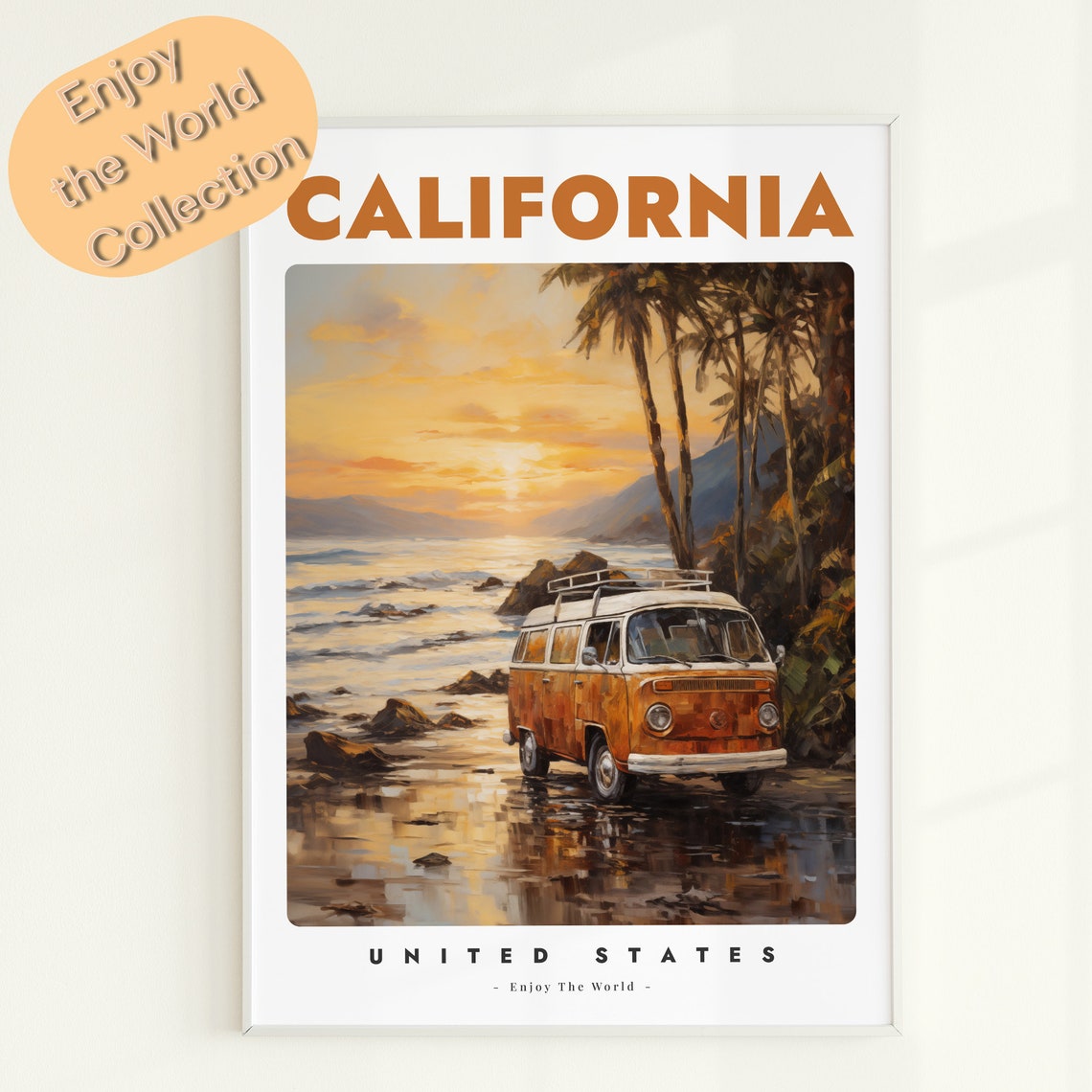 Retro Travel Poster, Vintage Style