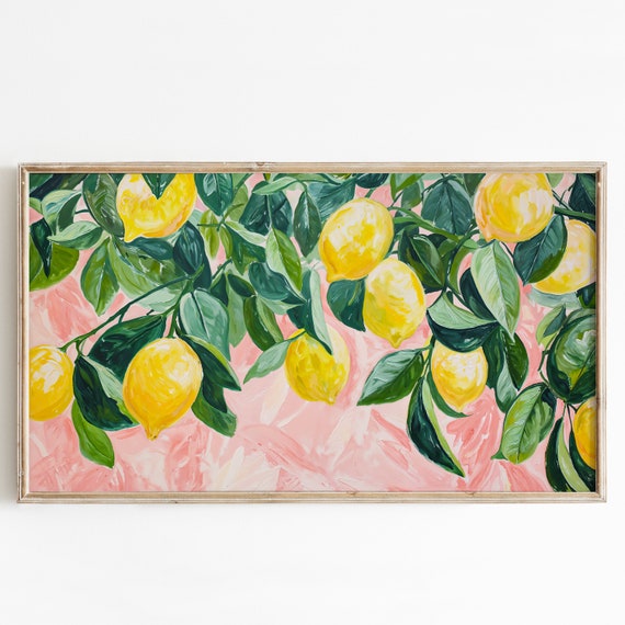 Lemons Summer Art Print, Seasonal Kitchen Decor