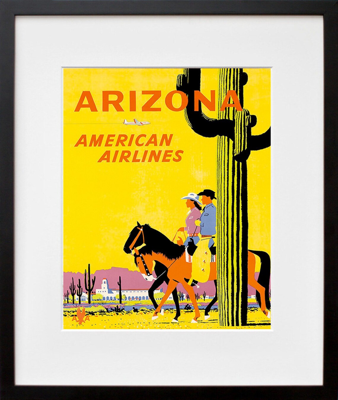 Arizona Vintage Travel Poster, Western Art Print
