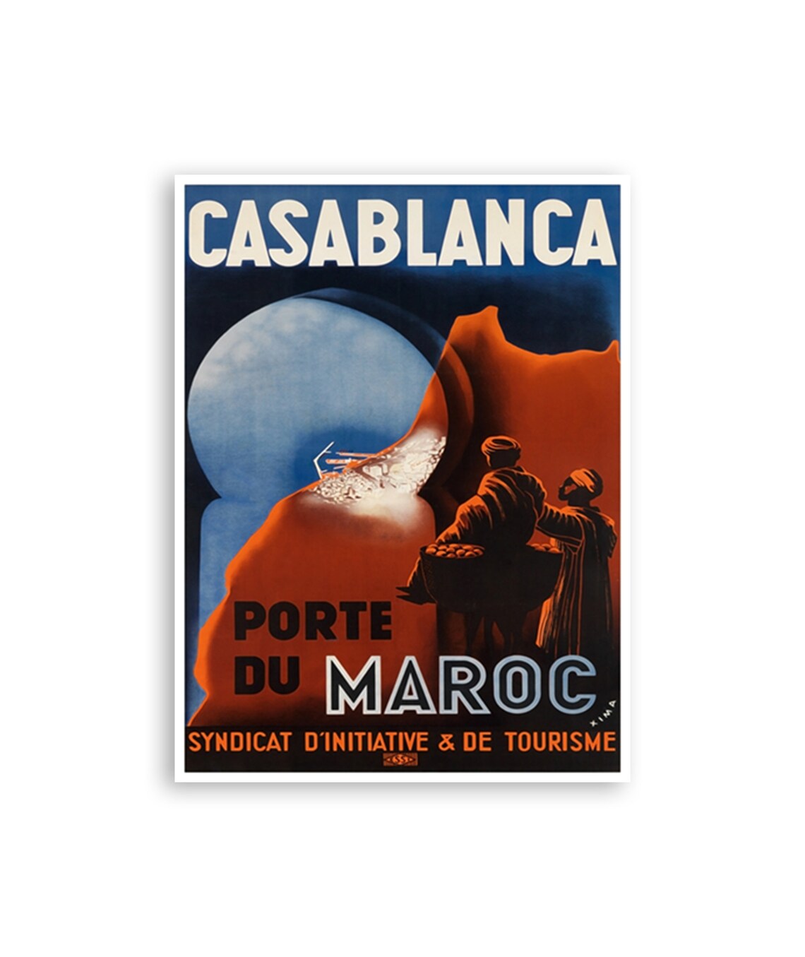 Casablanca Morocco Travel Poster