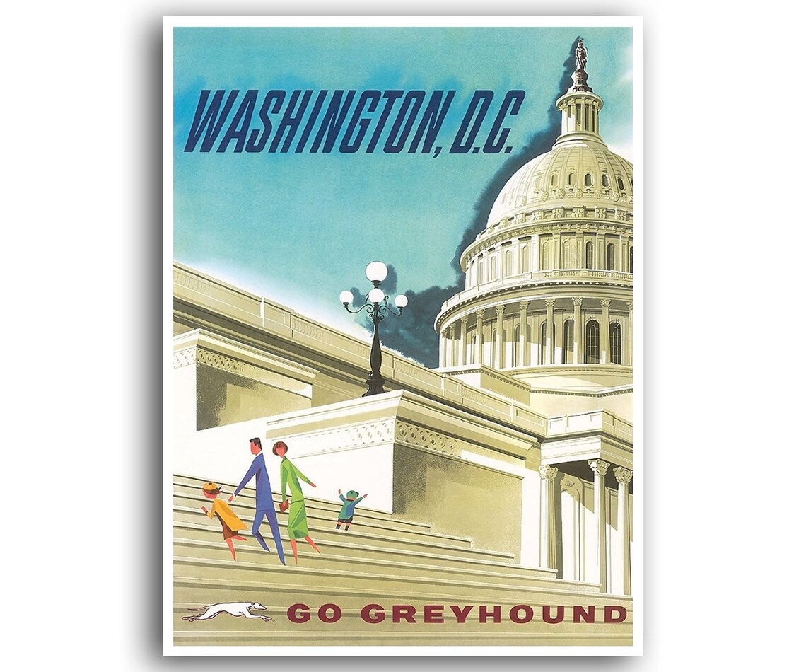 Washington Dc Vintage Travel Poster, Art Print